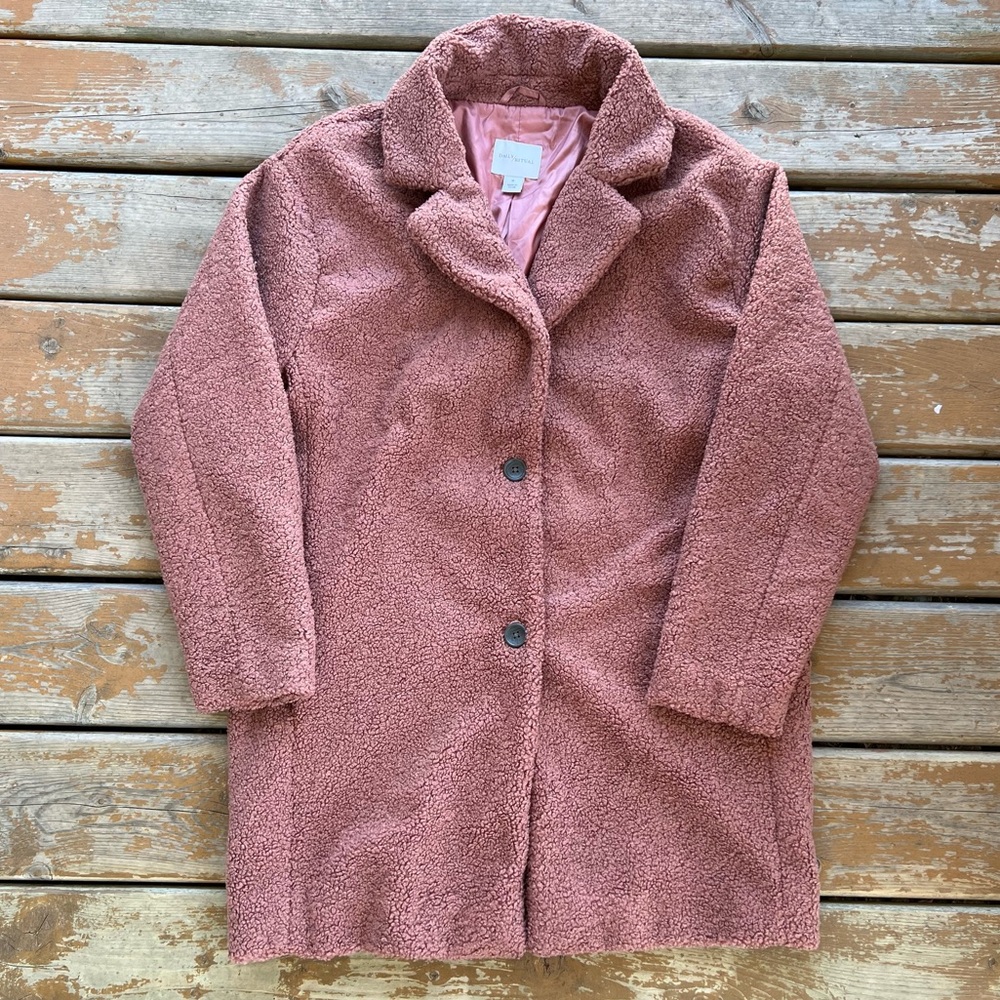 Daily Ritual Soft Pink Button Up Jacket - Size Medium
